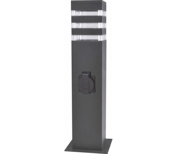 Kültéri lámpa aljzattal TEKSAS 1xE27/20W/230V 44 cm IP44 fekete