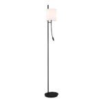 LED Állólámpa TOKYO 1xE27/40W/230V + LED/3W fekete/fehér