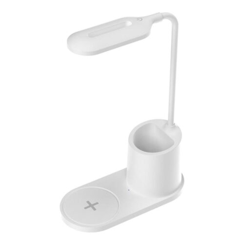 LED Asztali lámpa LED/3W/5V vezeték nélküli töltéssel fehér