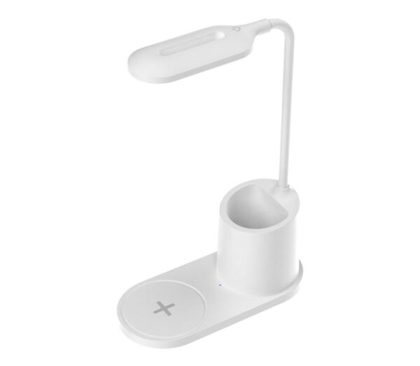 LED Asztali lámpa LED/3W/5V vezeték nélküli töltéssel fehér