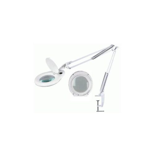LED Asztali lámpa nagyítóval és klipszel LED/15W/230V