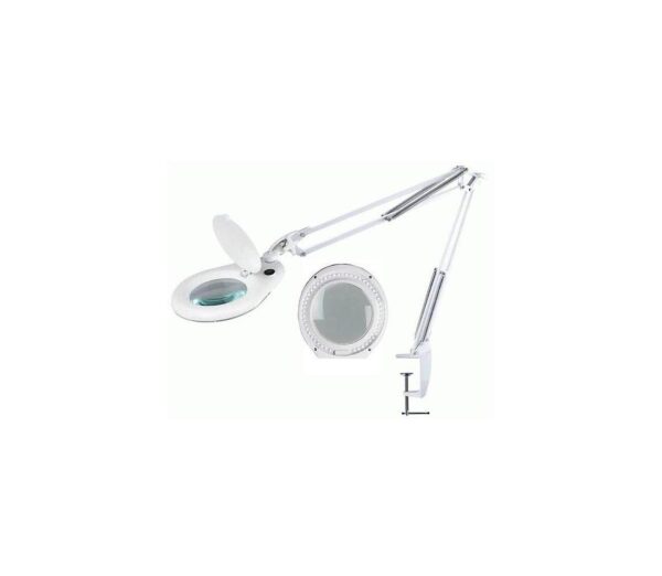 LED Asztali lámpa nagyítóval és klipszel LED/15W/230V