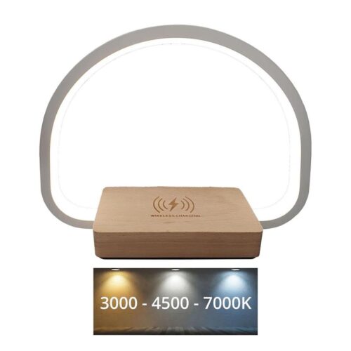 LED Asztali lámpa vezeték nélküli töltéssel LED/10W/5V 3000
