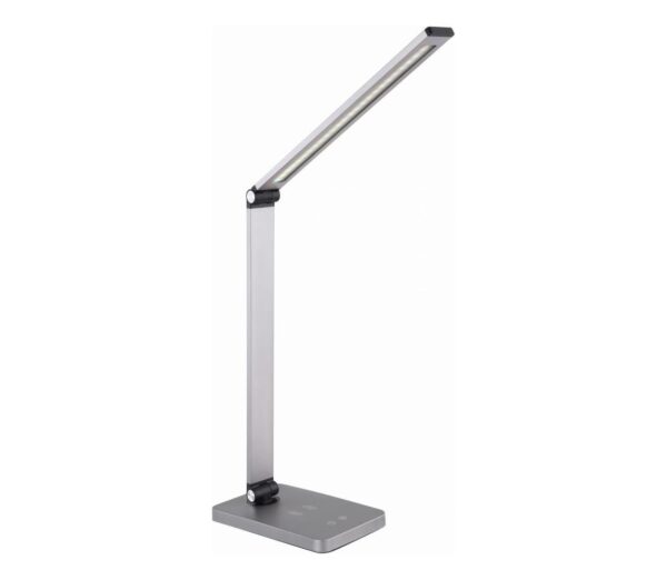 LED Asztali lámpa vezeték nélküli töltővel LED/10W/230V matt króm