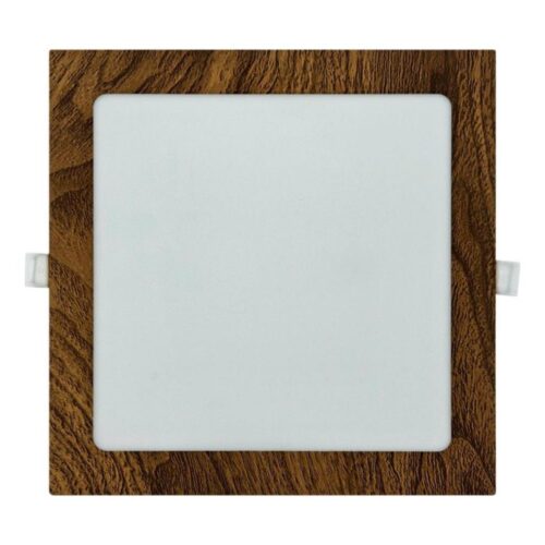 LED Beépíthető lámpa SQUARE LED/18W/230V 4200K 22x22 cm barna