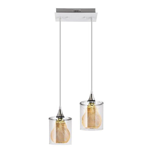 LED Csillár zsinóron 2xLED/5W/230V fehér/átlátszó