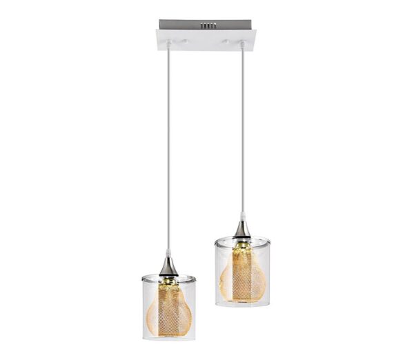 LED Csillár zsinóron 2xLED/5W/230V fehér/átlátszó