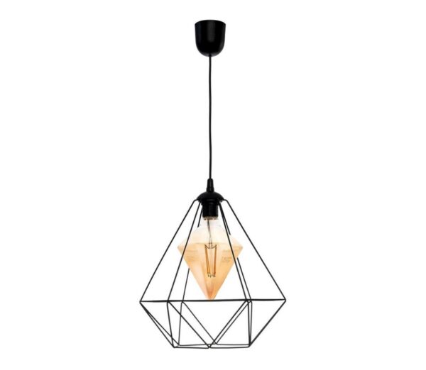 LED Csillár zsinóron ALAMBRE 1xE27/4W/230V fekete