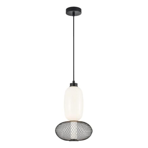 LED Csillár zsinóron ARAME LED/15W/230V átm. 22 cm fekete
