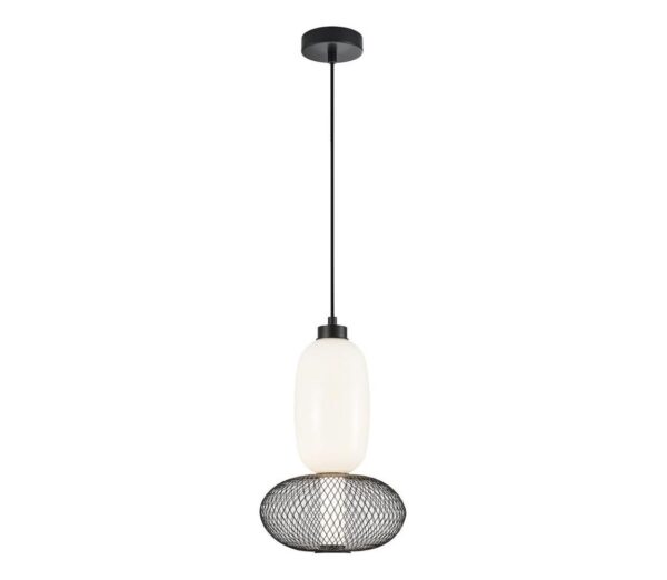 LED Csillár zsinóron ARAME LED/15W/230V átm. 22 cm fekete