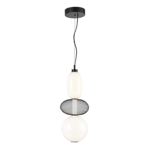 LED Csillár zsinóron ARAME LED/23W/230V átm. 22 cm fekete