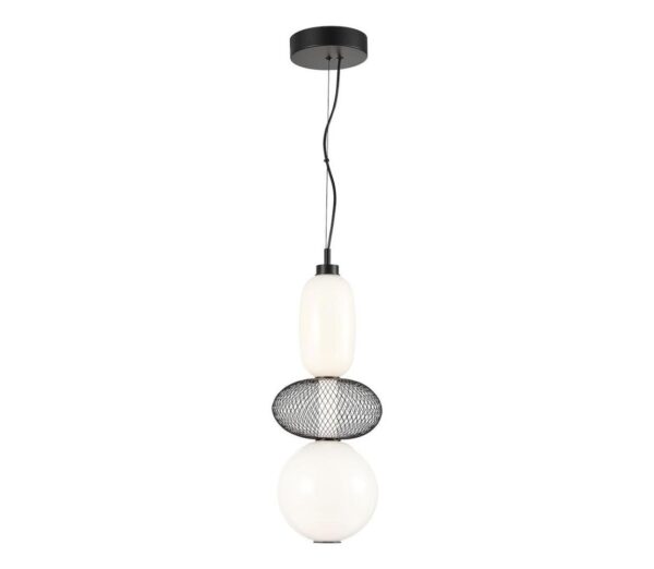 LED Csillár zsinóron ARAME LED/23W/230V átm. 22 cm fekete