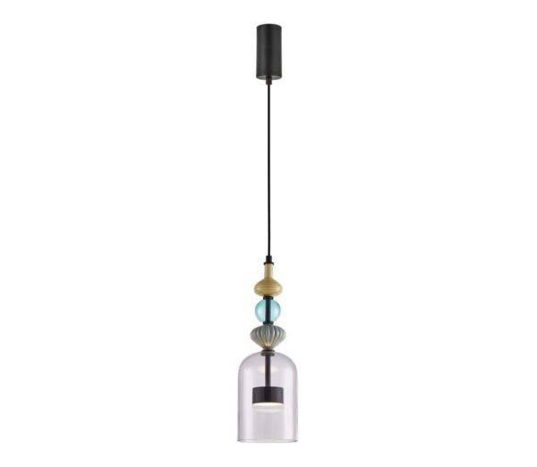 LED Csillár zsinóron ARTE LED/12W/230V átm. 13 cm fekete