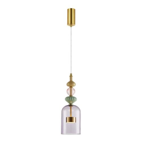 LED Csillár zsinóron ARTE LED/12W/230V átm. 13 cm réz