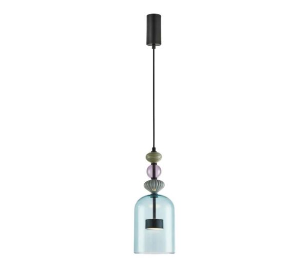 LED Csillár zsinóron ARTE LED/12W/230V átm. 16 cm fekete