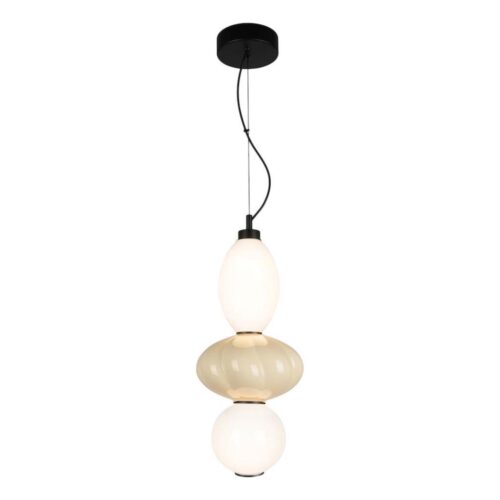 LED Csillár zsinóron ASCOLI LED/18W/230V átm. 20 cm bézs