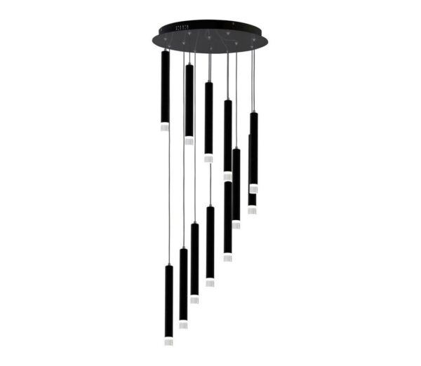 LED Csillár zsinóron CARBON 12xLED/12W/230V