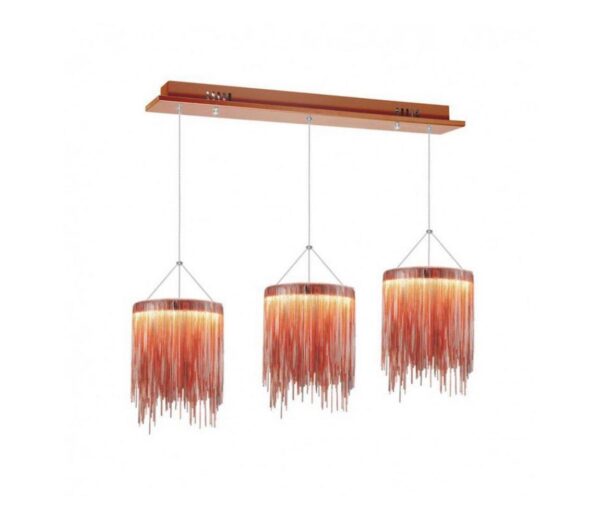 LED Csillár zsinóron CASCATA COPPER 3xLED/54W/230V
