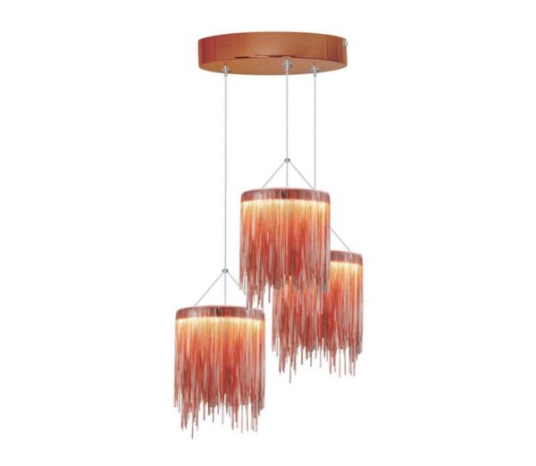 LED Csillár zsinóron CASCATA COPPER 3xLED/54W/230V