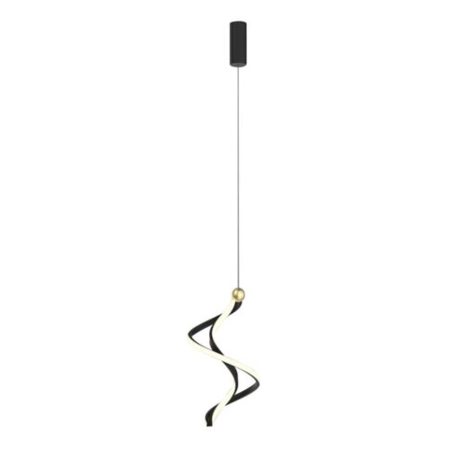 LED Csillár zsinóron COLIA LED/19W/230V fekete/arany