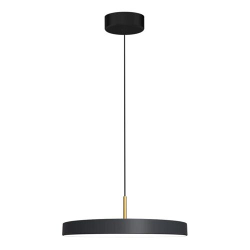 LED Csillár zsinóron DISC LED/38W/230V átm. 45 cm fekete