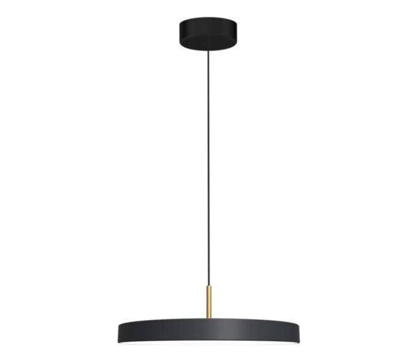 LED Csillár zsinóron DISC LED/38W/230V átm. 45 cm fekete