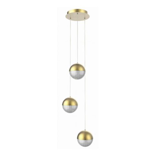 LED Csillár zsinóron FURNI 3xLED/5W/230V arany