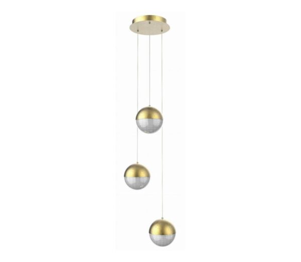 LED Csillár zsinóron FURNI 3xLED/5W/230V arany