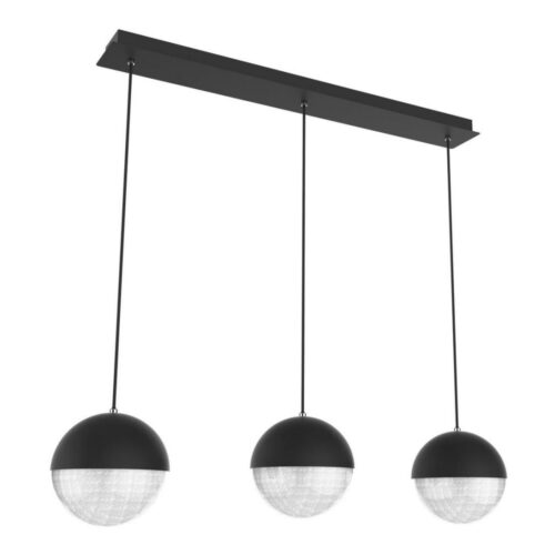 LED Csillár zsinóron FURNI 3xLED/5W/230V fekete