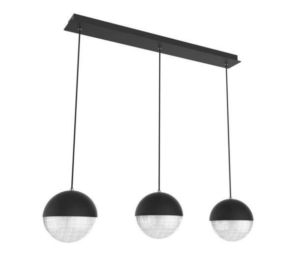 LED Csillár zsinóron FURNI 3xLED/5W/230V fekete