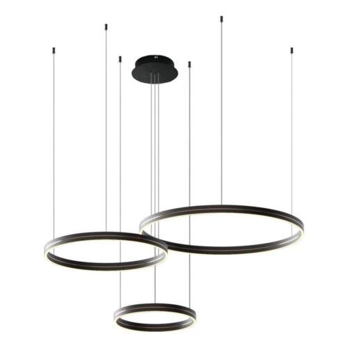LED Csillár zsinóron GRAVITY LED/108W/230V fekete