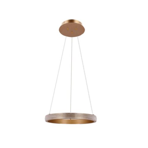 LED Csillár zsinóron HASHIM LED/22W/230V átm. 40 cm réz