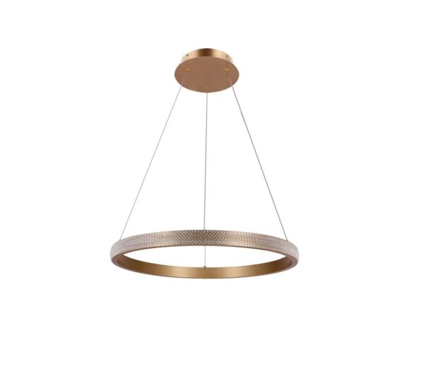 LED Csillár zsinóron HASHIM LED/34W/230V átm. 60 cm réz
