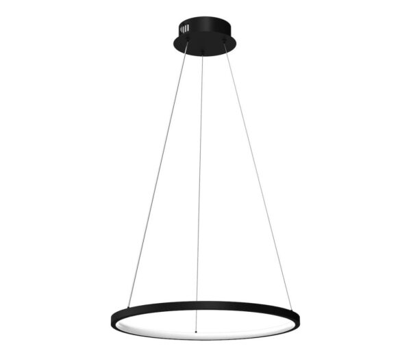 LED Csillár zsinóron HOOP LED/27W/230V átm. 50 cm 4000K fekete