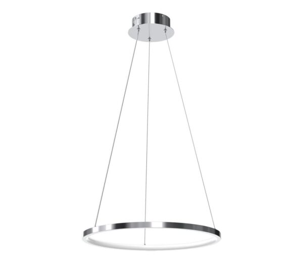 LED Csillár zsinóron HOOP LED/27W/230V átm. 50 cm 4000K fényezett króm