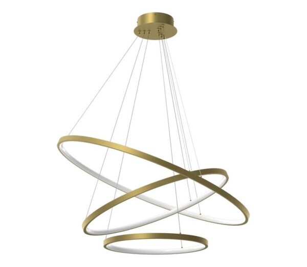 LED Csillár zsinóron HOOP LED/93W/230V átm. 80 cm 4000K arany