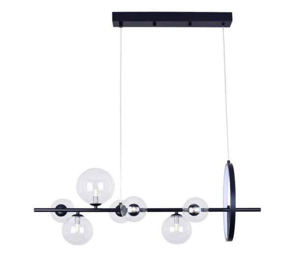 LED Csillár zsinóron HYBRID LED/15W/230V + 7xG9/6W 4000K fekete
