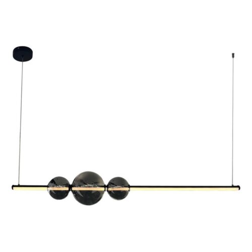 LED Csillár zsinóron KUGEL LED/30W/230V fekete