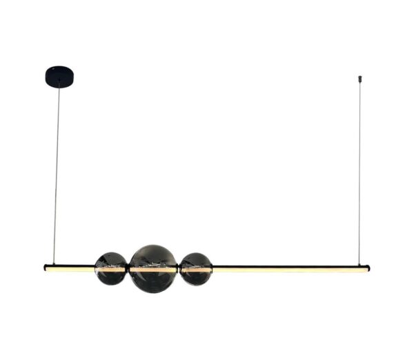 LED Csillár zsinóron KUGEL LED/30W/230V fekete