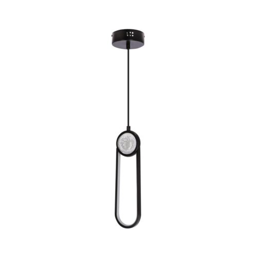 LED Csillár zsinóron LACRIMA LED/15W/230V 3000K fekete