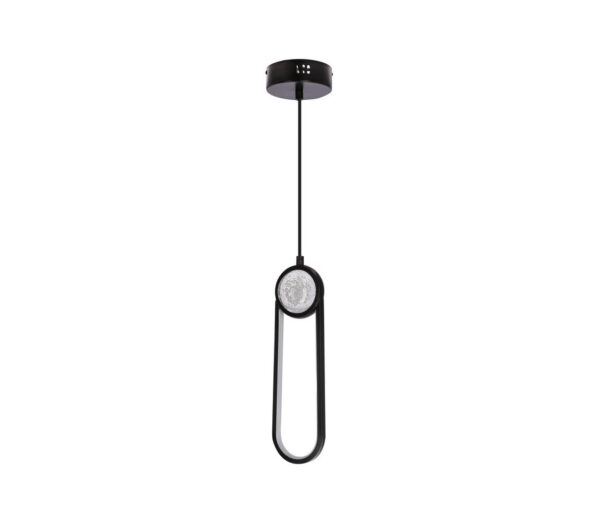 LED Csillár zsinóron LACRIMA LED/15W/230V 3000K fekete