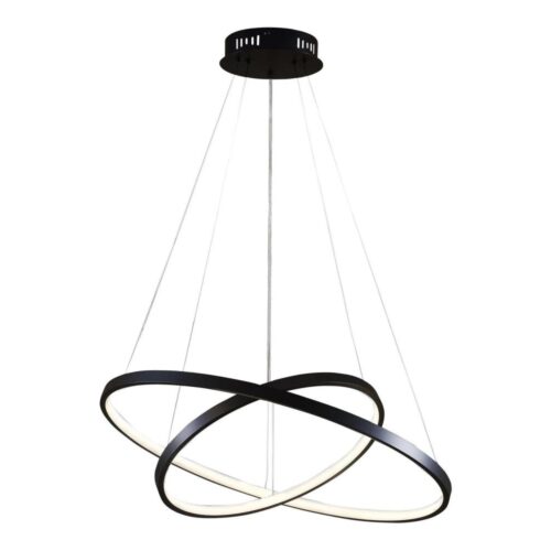 LED Csillár zsinóron LEA LED/35W/230V 4000K átm. 60 cm fekete
