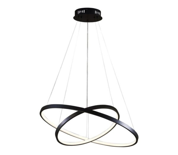 LED Csillár zsinóron LEA LED/35W/230V 4000K átm. 60 cm fekete