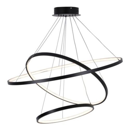LED Csillár zsinóron LEA LED/60W/230V 4000K átm. 80 cm fekete