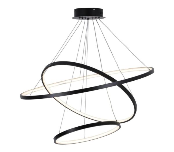 LED Csillár zsinóron LEA LED/60W/230V 4000K átm. 80 cm fekete