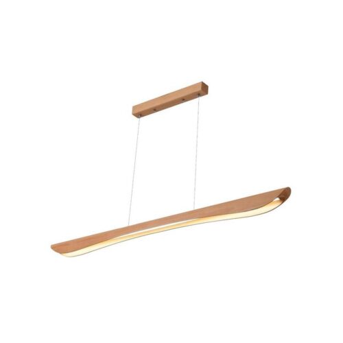 LED Csillár zsinóron LED/22W/230V 4000K 120 cm bükkfa/tömör fa