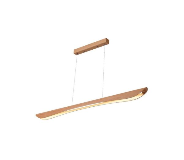 LED Csillár zsinóron LED/22W/230V 4000K 120 cm bükkfa/tömör fa
