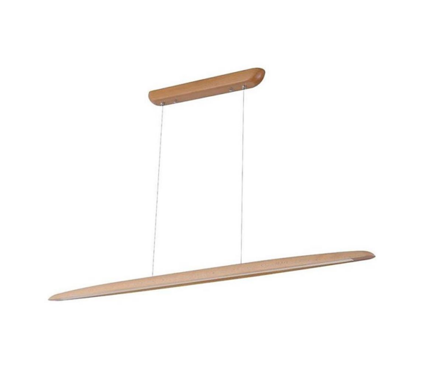 LED Csillár zsinóron LED/22W/230V 4000K 130 cm bükkfa/tömör fa