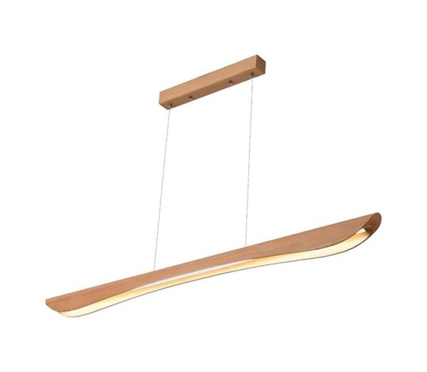 LED Csillár zsinóron LED/26W/230V 4000K 150 cm bükkfa/tömör fa