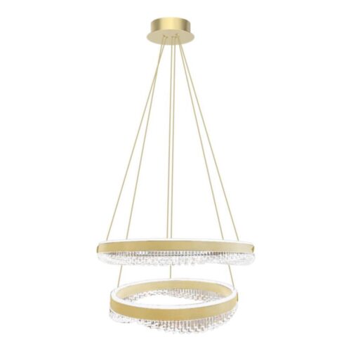 LED Csillár zsinóron LED/85W/230V átm. 60 cm arany